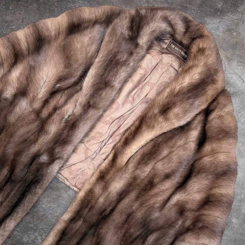 Vintage The White House 1950s Brown Mink Fur Stole Adult One Size Mid Century